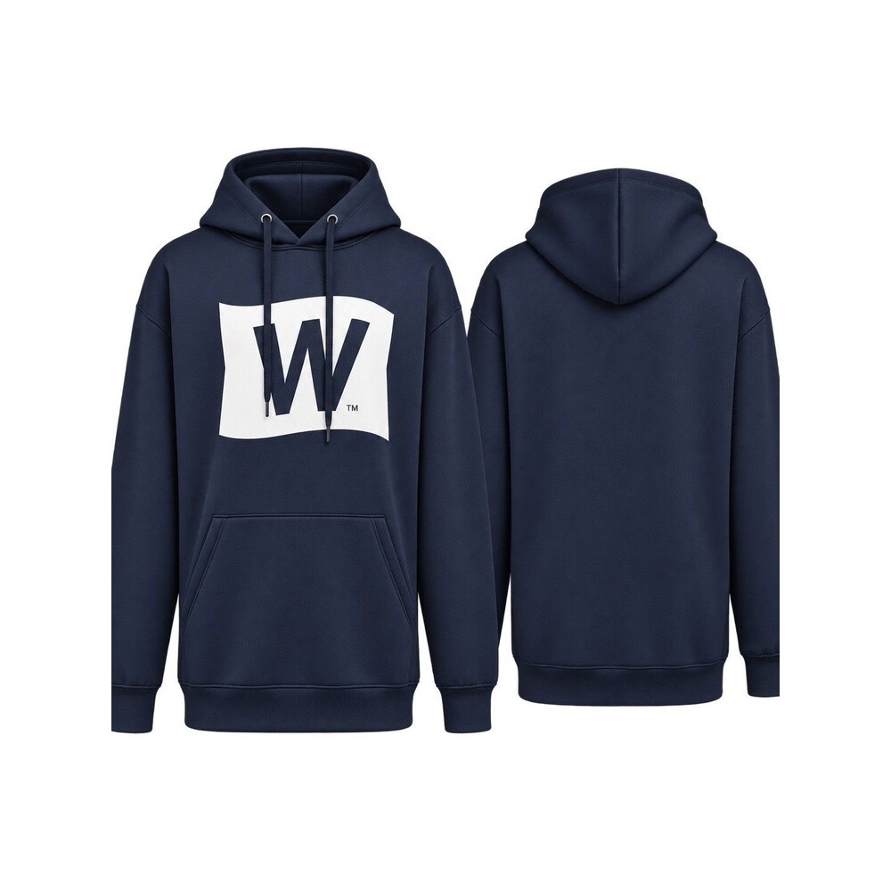 Chicago Cubs Navy Blue W Flag Hoodie Men's XLT MLB Genuine Baseball